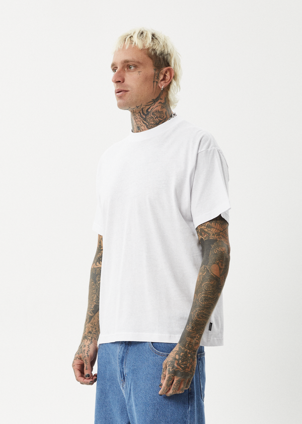 Afends Foundation - Boxy Tee White