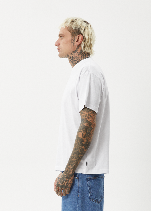 Afends Foundation - Boxy Tee White