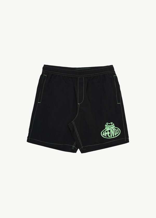 afends Frogga - Baywatch Swim Short 18" Black