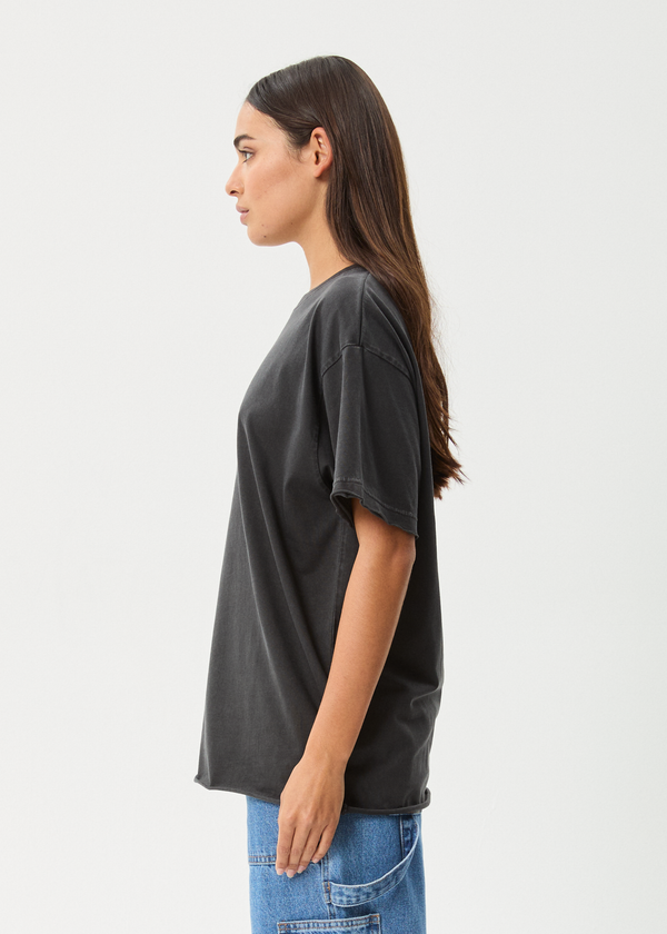 Afends Frolic - Oversized Tee Stone Black