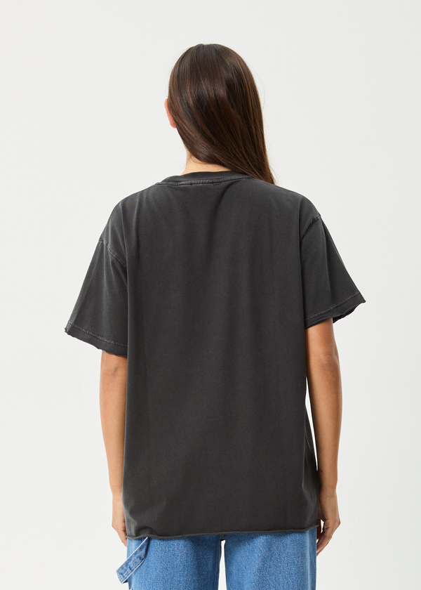Afends Frolic - Oversized Tee Stone Black