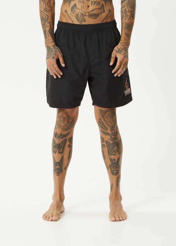 Afends Fruiting - Baywatch Swim Short 18" Black