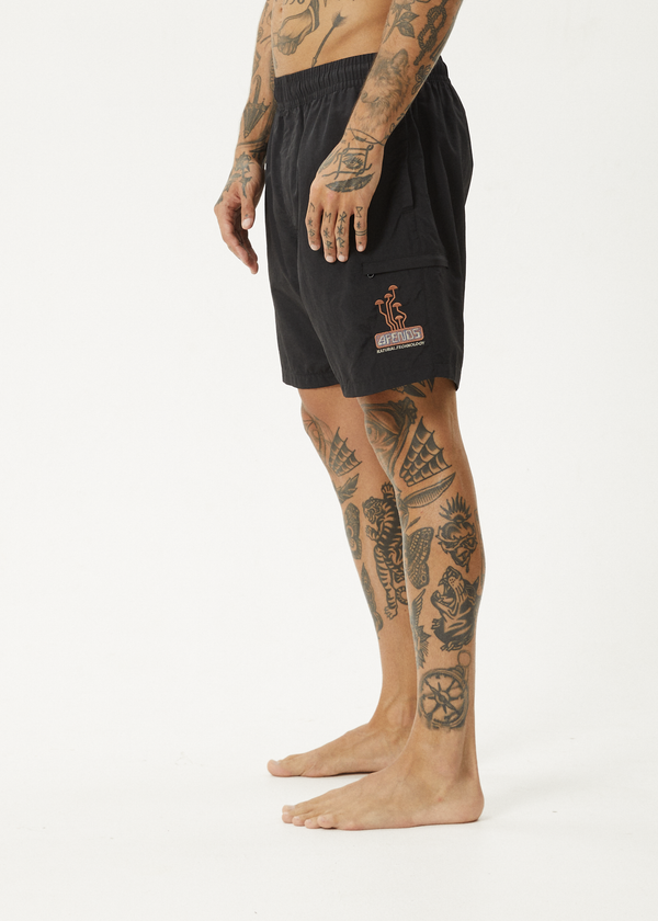 Afends Fruiting - Baywatch Swim Short 18" Black
