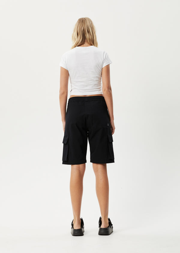 Afends Fuji - Relaxed Cargo Short Black