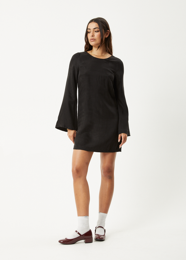 Afends Gabriel - Cupro Mini Dress Black