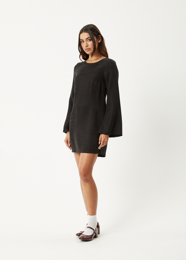 Afends Gabriel - Cupro Mini Dress Black
