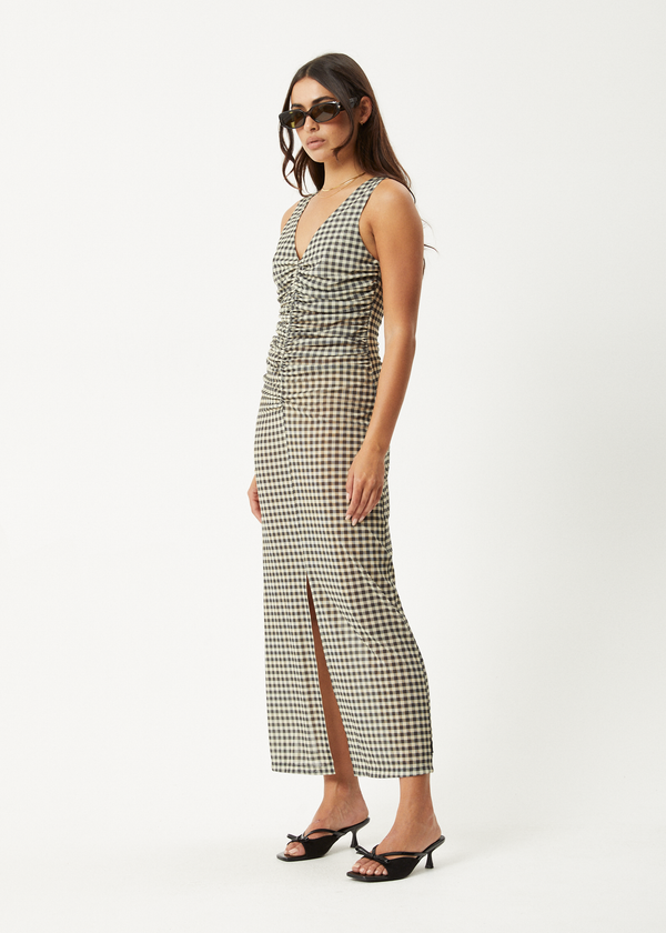 Afends Gambet - Sheer Maxi Dress Black / Sand