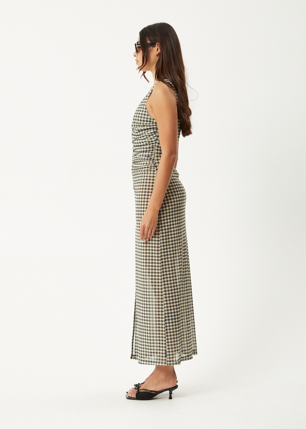 Afends Gambet - Sheer Maxi Dress Black / Sand