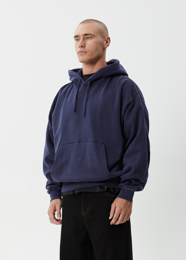 Afends Genesis - Boxy Hoodie Washed Deep Sea
