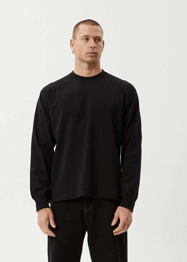 Afends Genesis - Boxy Long Sleeve Tee Black
