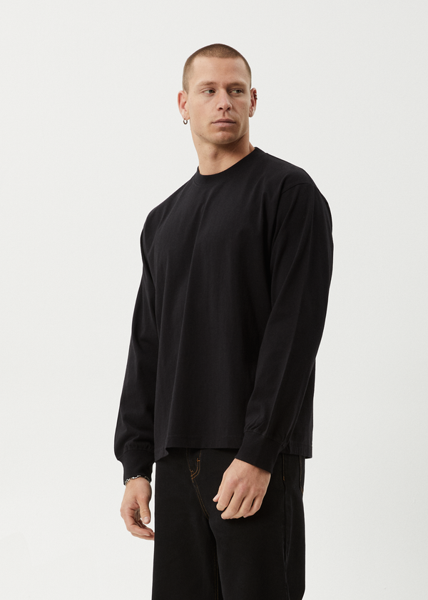 Afends Genesis - Boxy Long Sleeve Tee Black