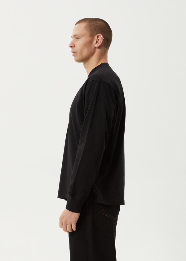 Afends Genesis - Boxy Long Sleeve Tee Black