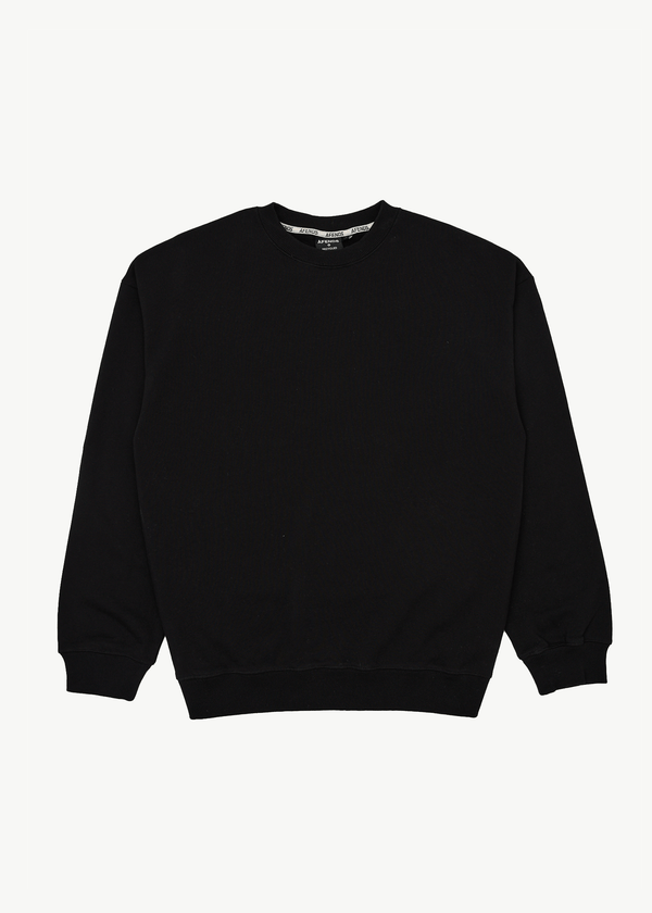 afends Genesis - Crew Neck Jumper Black