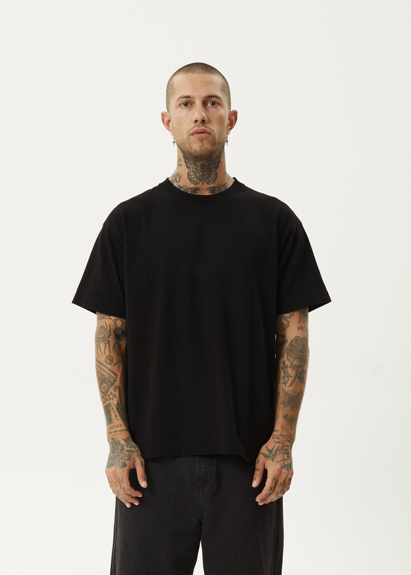 Afends Genesis - Heavyweight Boxy Tee Black