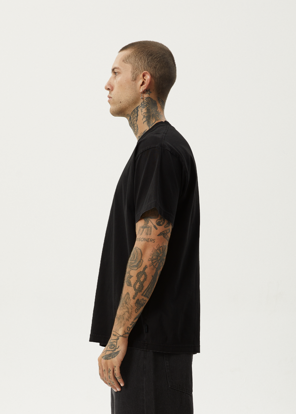 Afends Genesis - Heavyweight Boxy Tee Black
