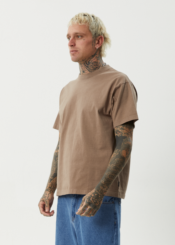 Afends Genesis - Heavyweight Boxy Tee Fossil