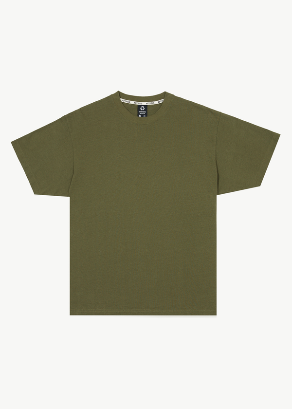 afends Genesis - Heavyweight Boxy Tee Military