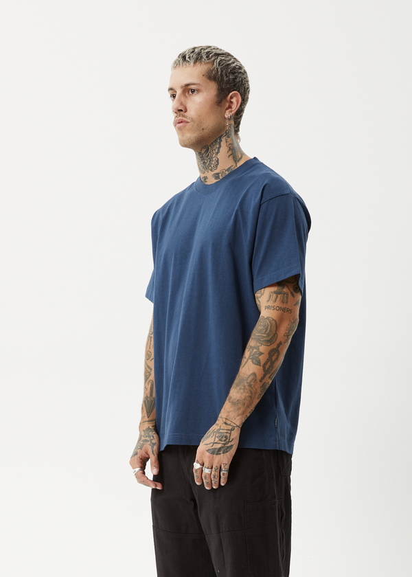 Afends Genesis - Heavyweight Boxy Tee Navy