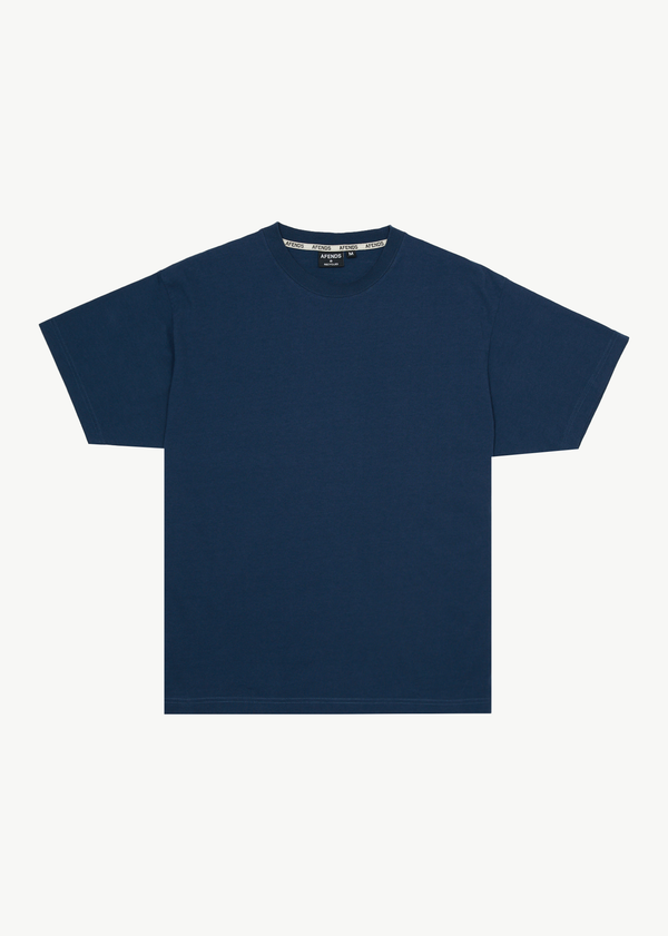 afends Genesis - Heavyweight Boxy Tee Navy