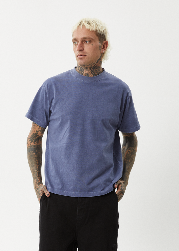 Afends Genesis - Heavyweight Boxy Tee Washed Marlin