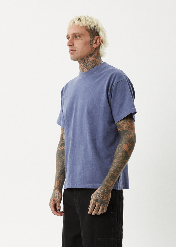 Afends Genesis - Heavyweight Boxy Tee Washed Marlin