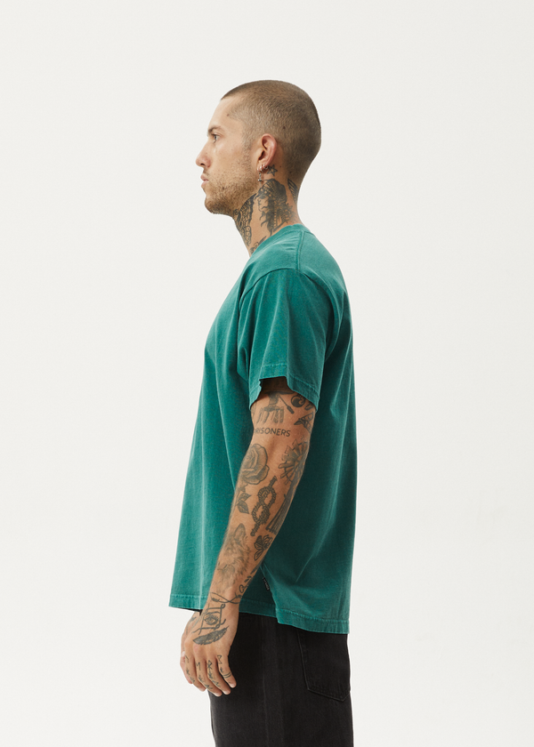Afends Genesis - Heavyweight Boxy Tee Washed Pine