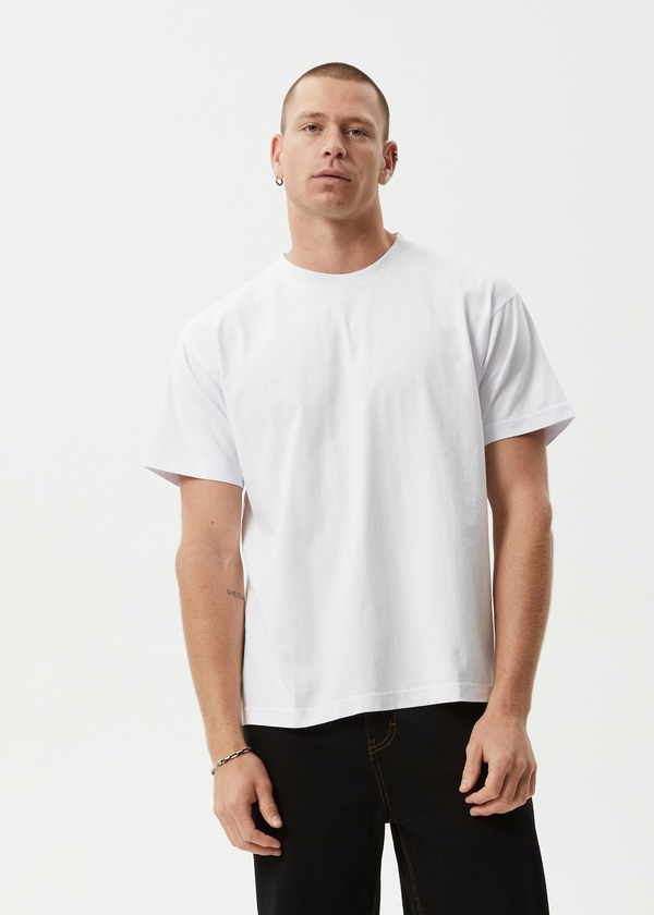 Afends Genesis - Heavyweight Boxy Tee White