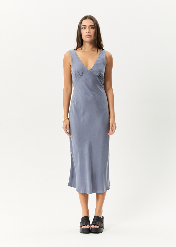 afends Gia - Cupro Maxi Dress Marlin