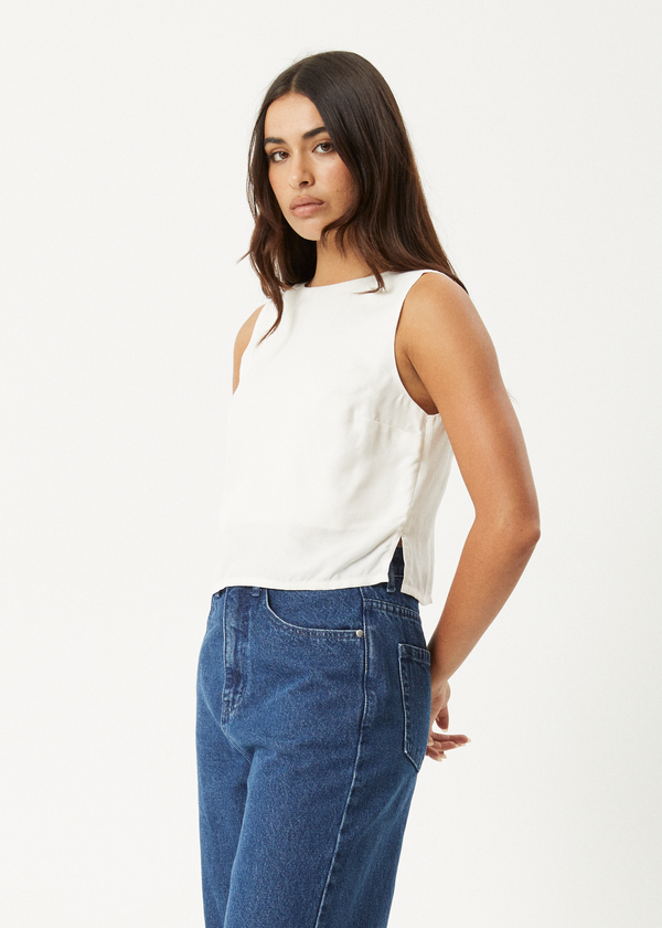Afends Gia - Cupro Top Off White