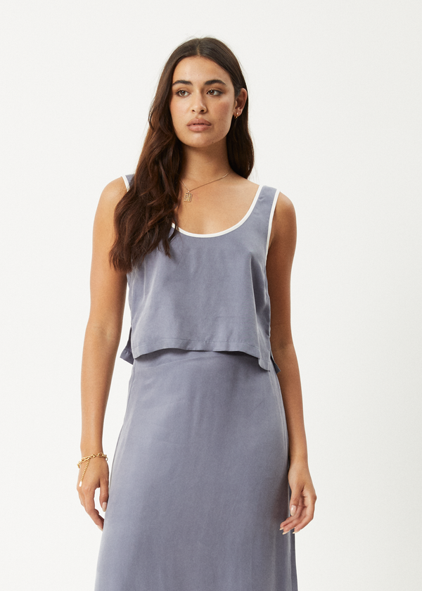 afends Giselle - Cupro Tank Marlin