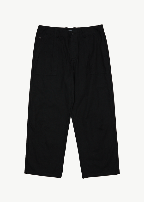afends Glider - Pleated Pant Black