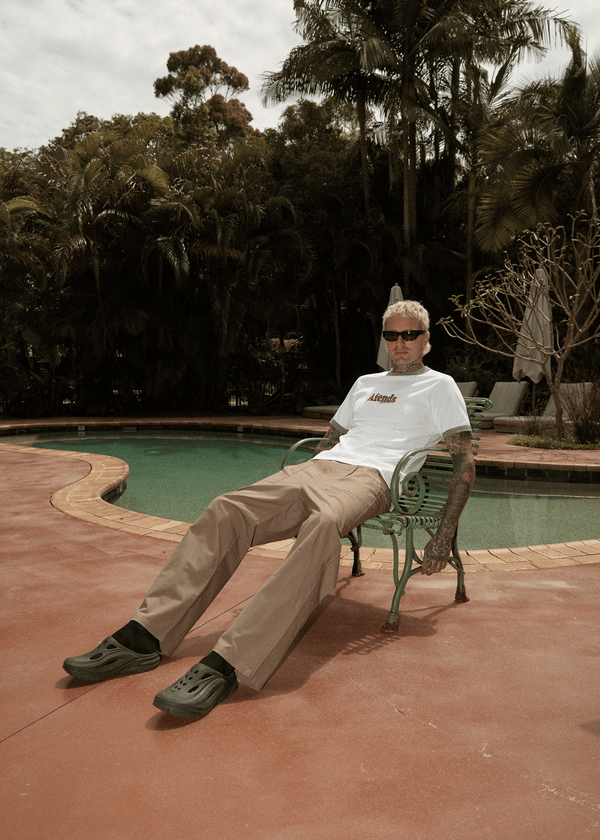 Afends Glider - Pleated Pant Fossil