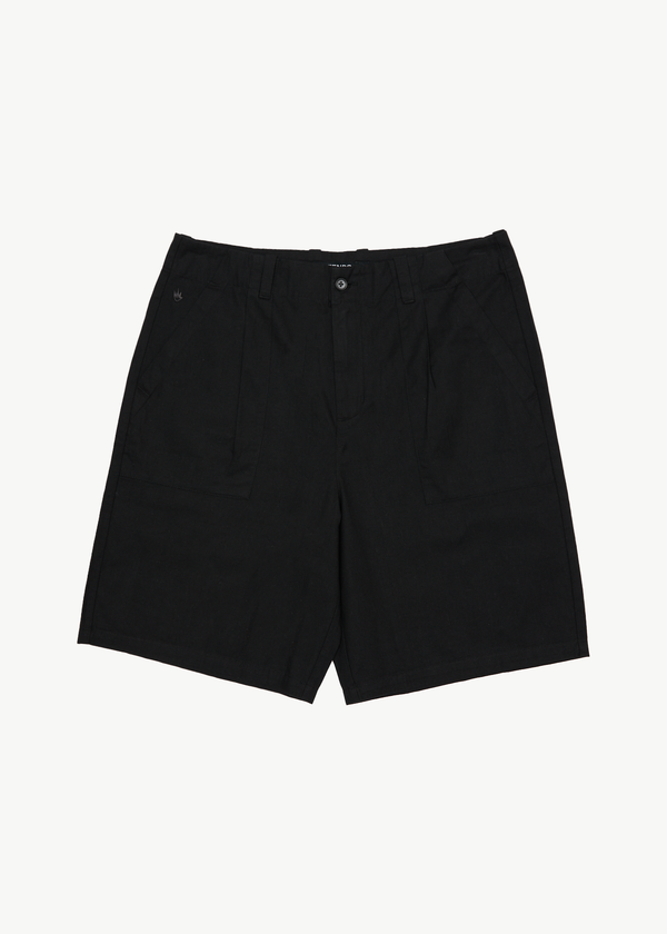 afends Glider - Pleated Short 22" Black