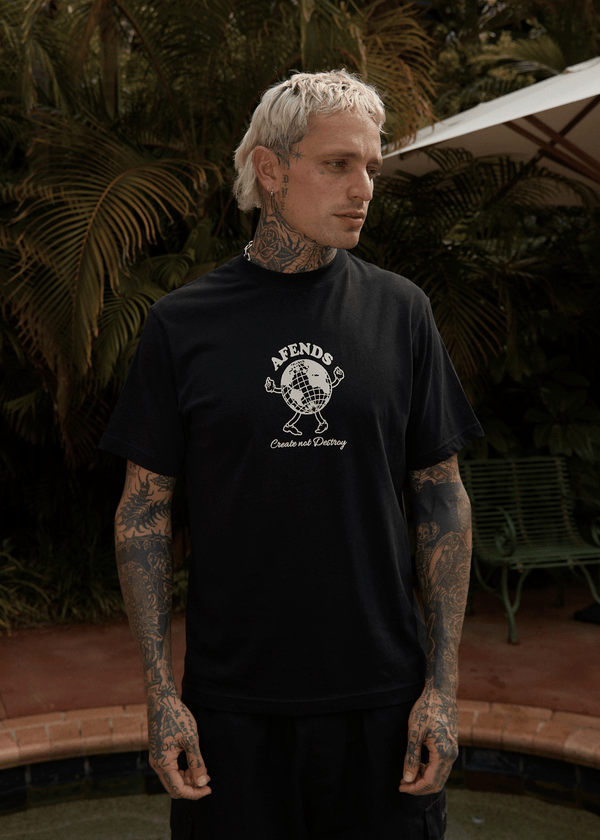 Afends Global - Retro Tee Black