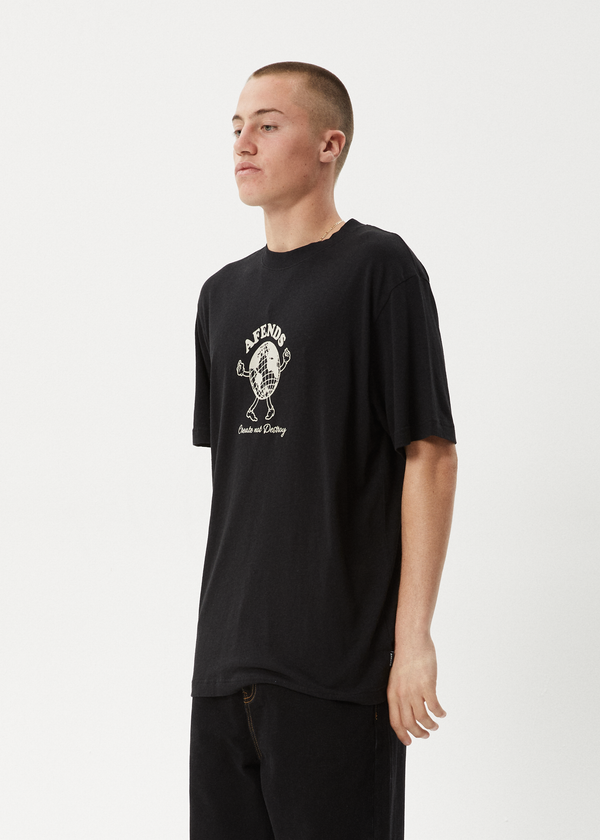 Afends Global - Retro Tee Black