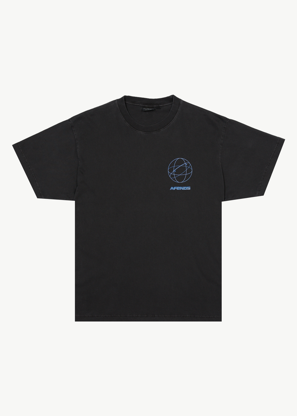 afends Globalisation - Boxy Tee Stone Black