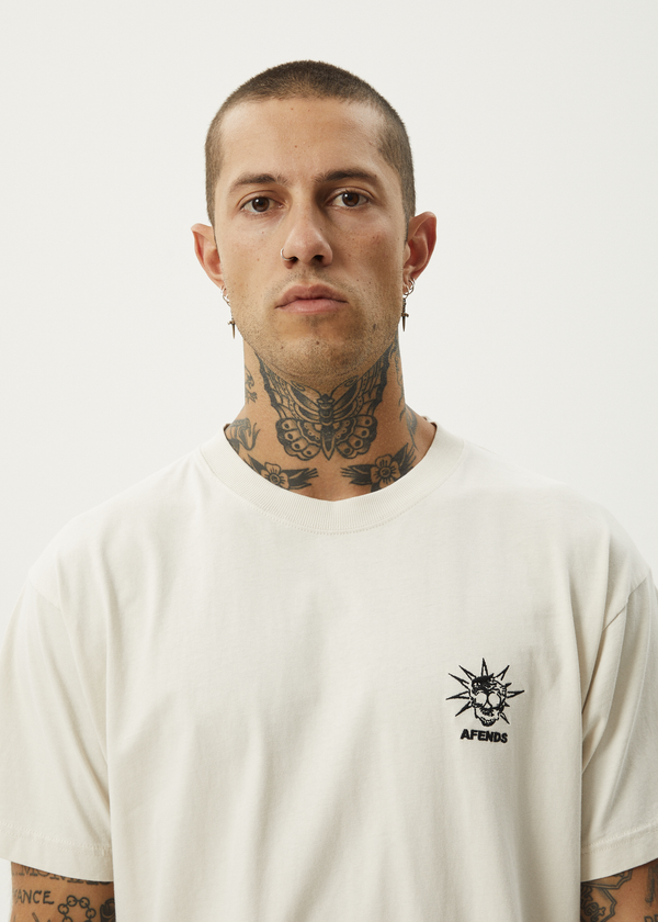 Afends Graveyard - Boxy Tee Moonbeam