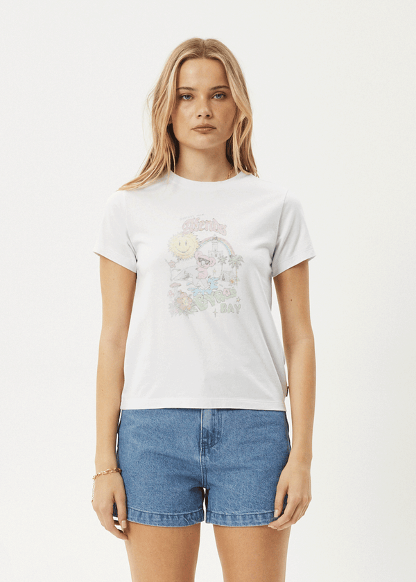 afends Greetings - Regular Tee White