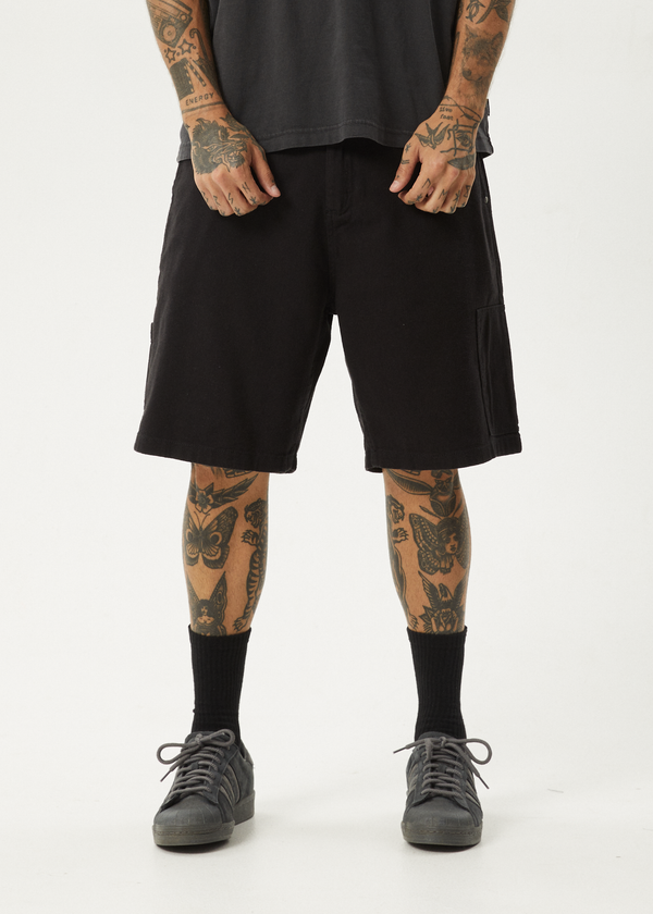 Afends Harper - Workwear Short 22" Black