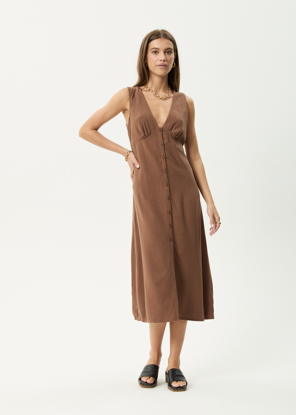 Afends Hartley - Maxi Dress Cinnamon