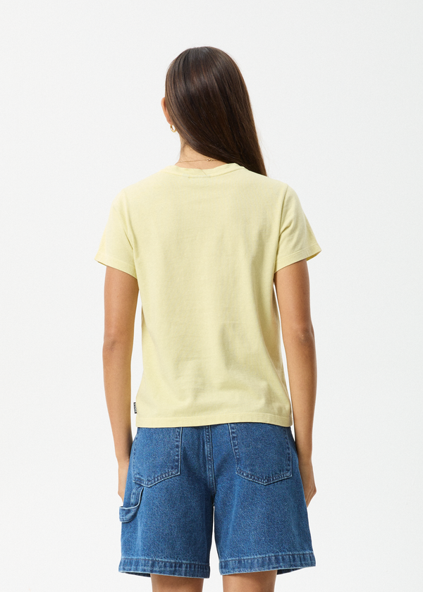 Afends Heidi - Regular Tee Lemongrass