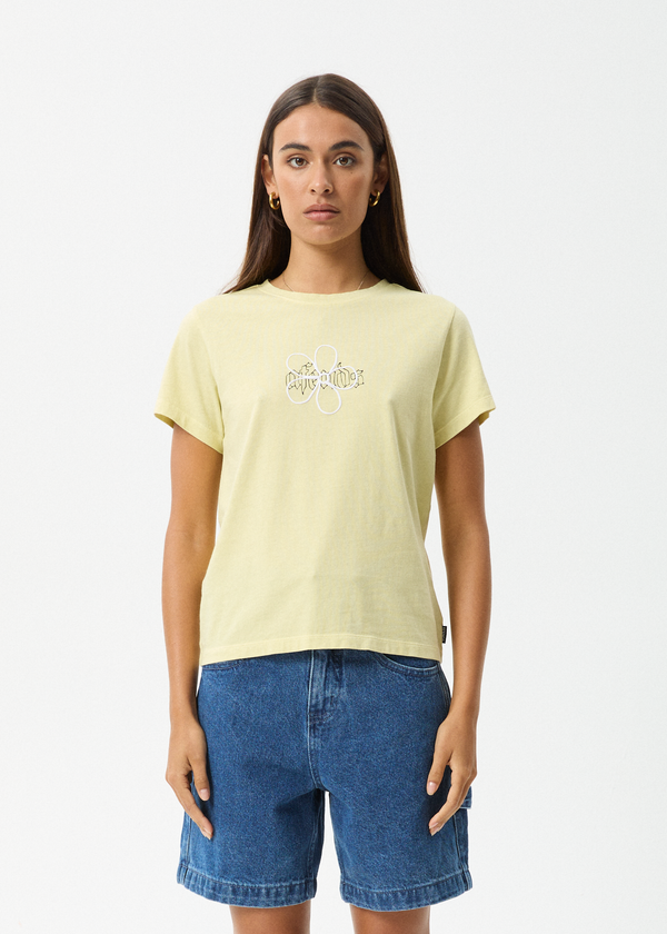 afends Heidi - Regular Tee Lemongrass