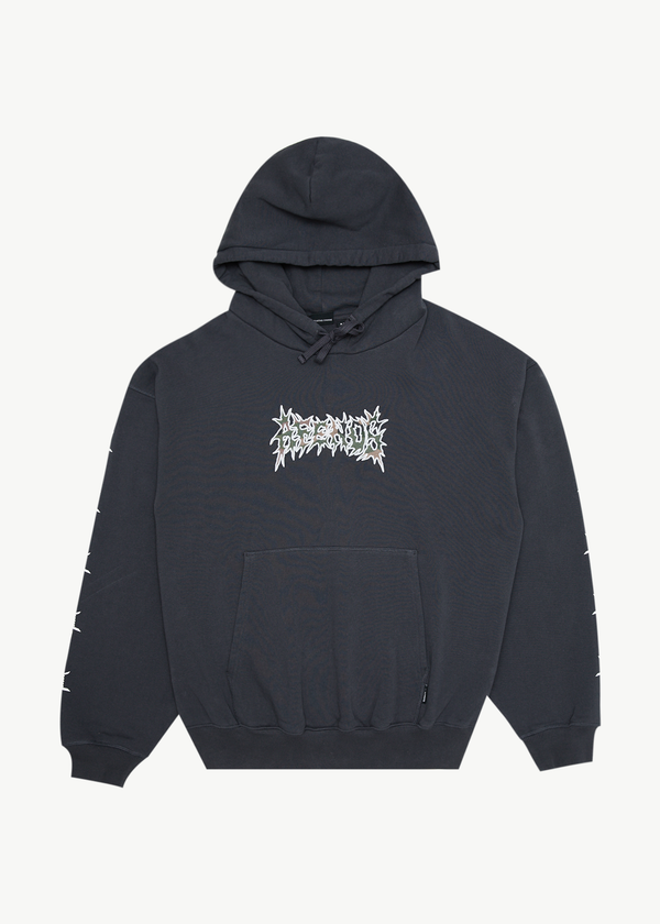afends Hidden - Boxy Hoodie Charcoal