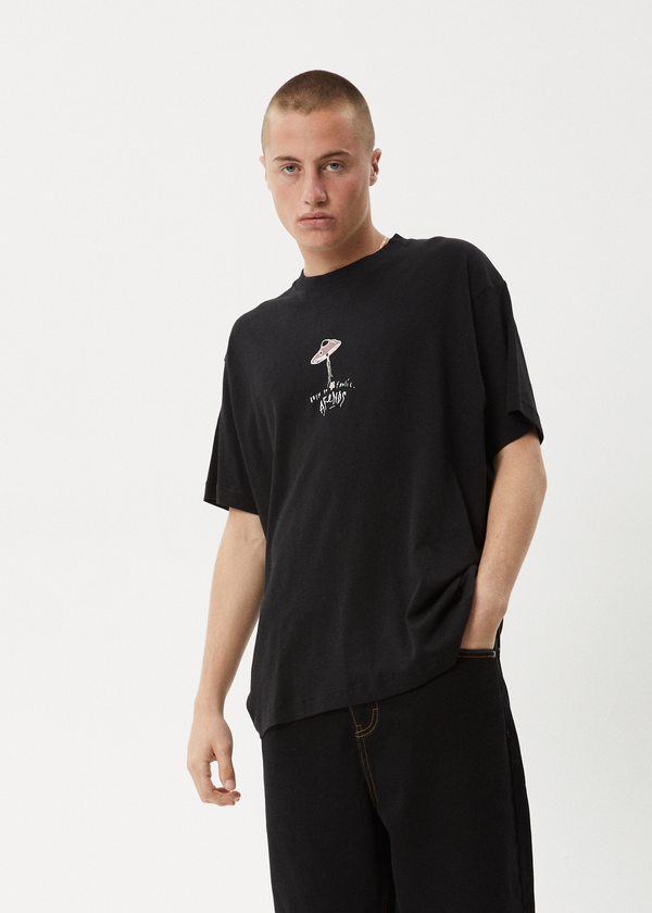 Afends High Priority - Boxy Tee Black
