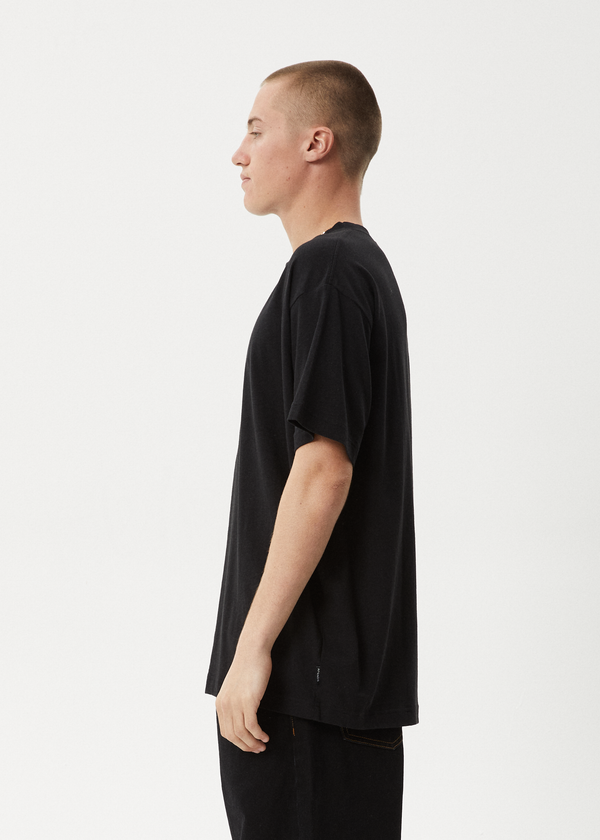 Afends High Priority - Boxy Tee Black