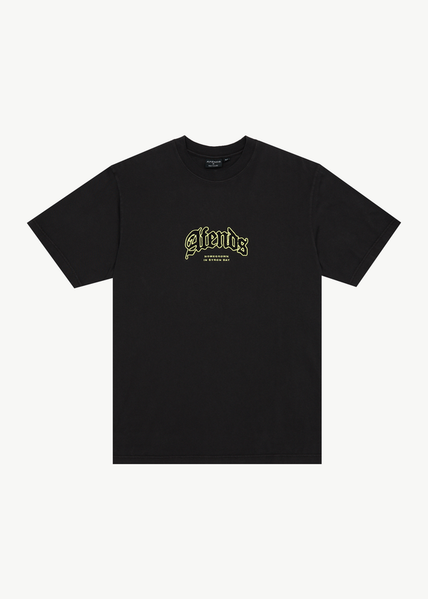 afends Home - Retro Tee Stone Black