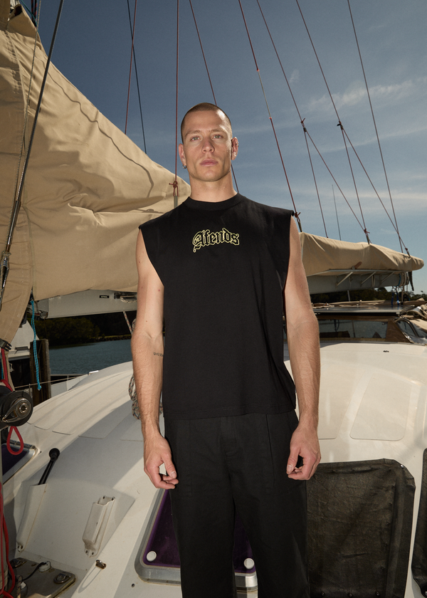 Afends Home - Sleeveless Tee Black