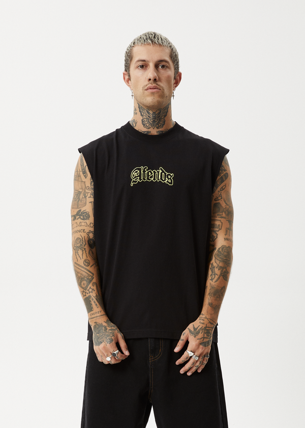 Afends Home - Sleeveless Tee Black
