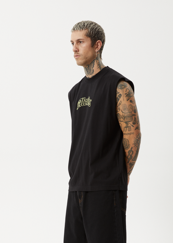 Afends Home - Sleeveless Tee Black