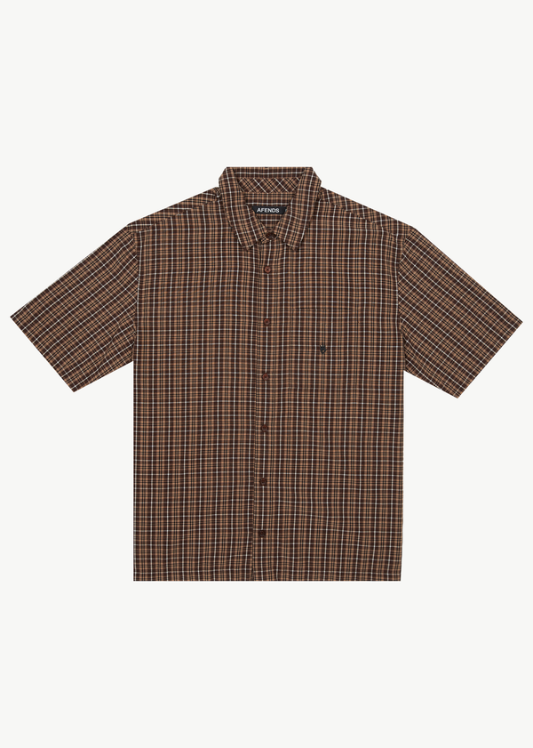 afends Hometown - Short Sleeve Shirt Coffee